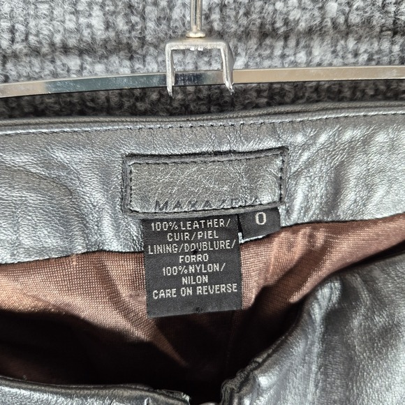 BCBG Max Azria Y2K Silver Metallic Lea Leather Pants Sz 0 Blazer Sz 4 Set - Picture 10 of 12
